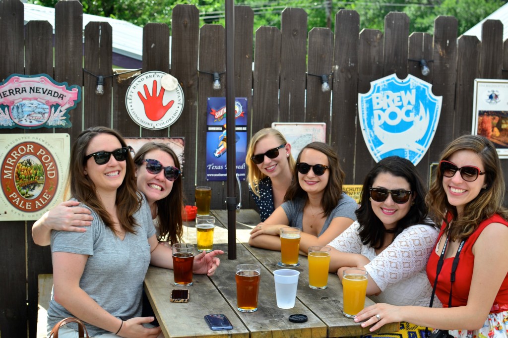 tom and allyson prewedding beergarden ladies